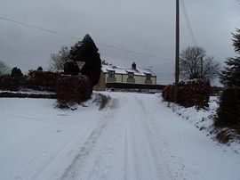 Tilleys cottage in the snow 