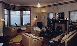 The large lounge also looking over the Clyde 