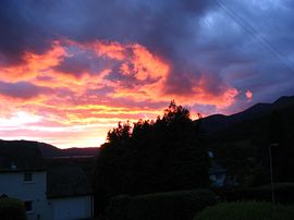 sunset from one of rooms 