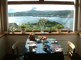 Breakfast overlooking Lochinver Bay 