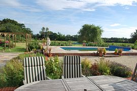 View of garden from the breakfast table 