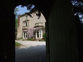 Castle House Through Garden Door 