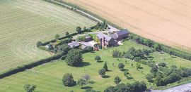 The Hoo Farm from the air 