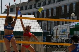 Beach Volleyball in front of Aaran House 