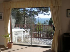 Balcony and view. 