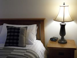 Comfortable king size bed in The Cowshed room 